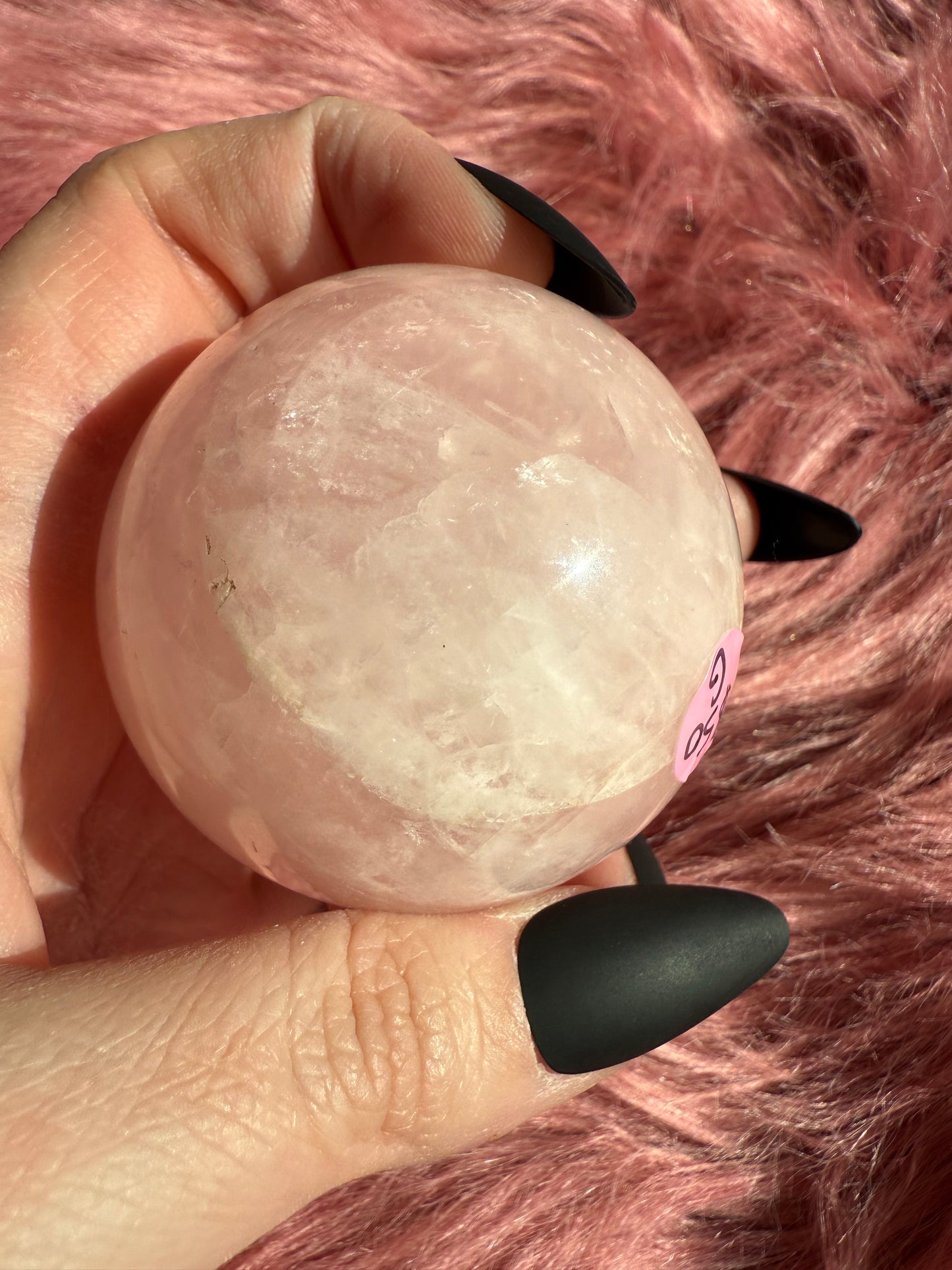 Stunning Flashy Rose Quartz Crystal Sphere G