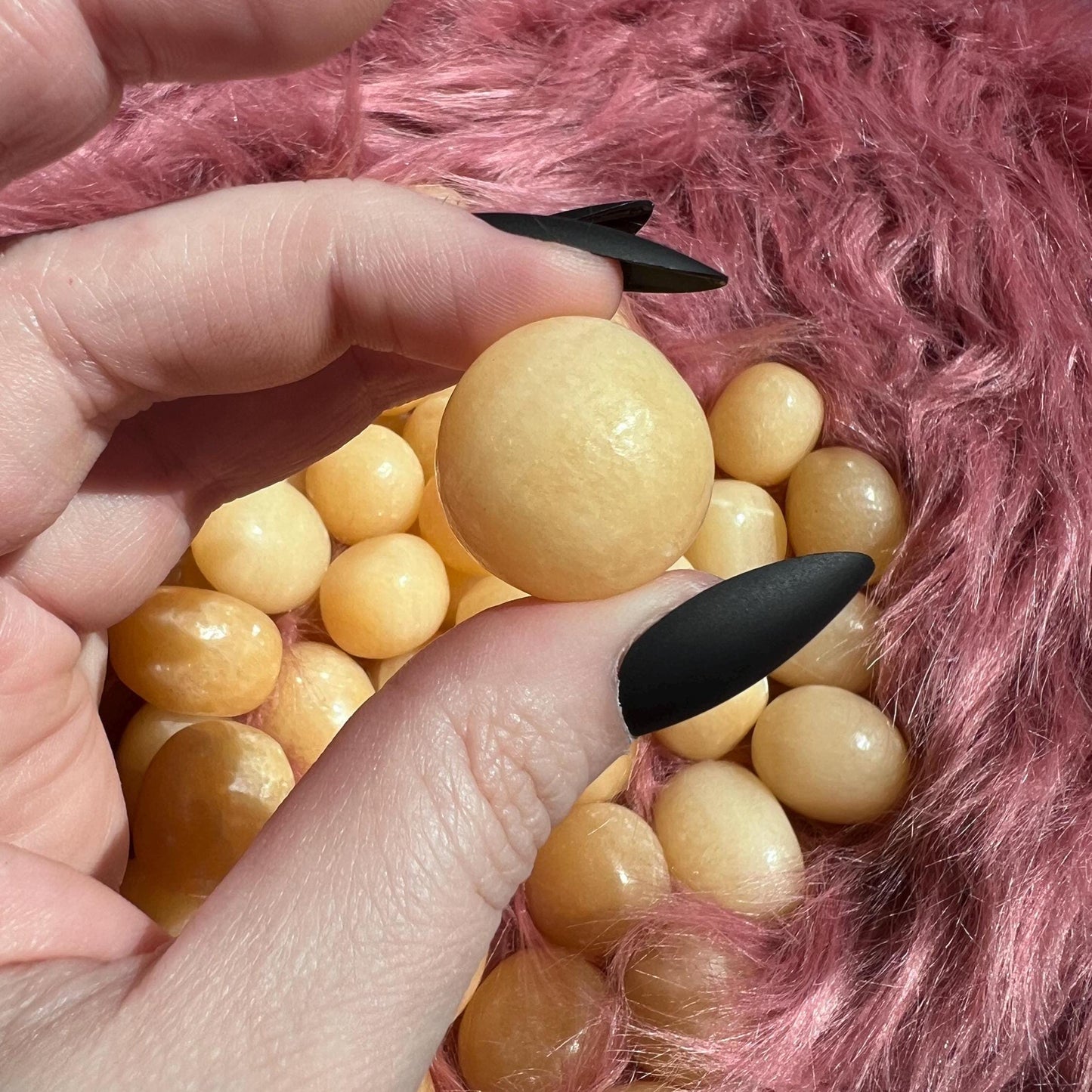 ONE (1) Stunning Yellow/ Orange Calcite Tumble - Intuitively Picked
