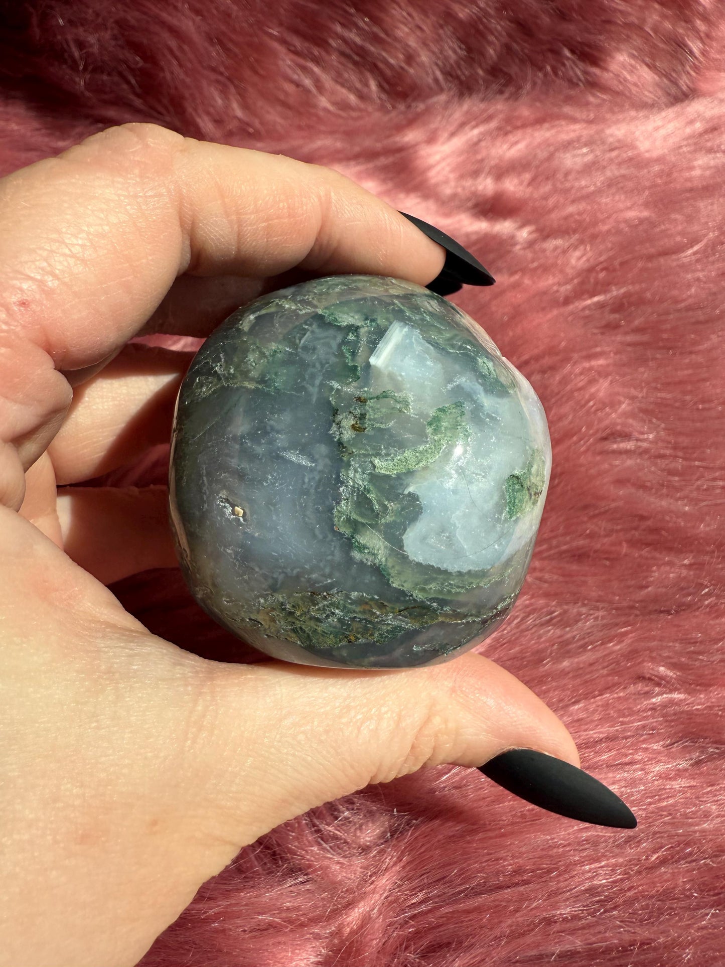 Stunning High Quality Moss Agate Skull I