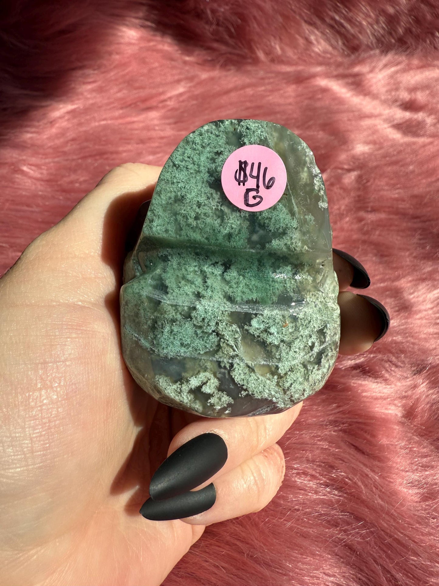 Stunning High Quality Moss Agate Skull G