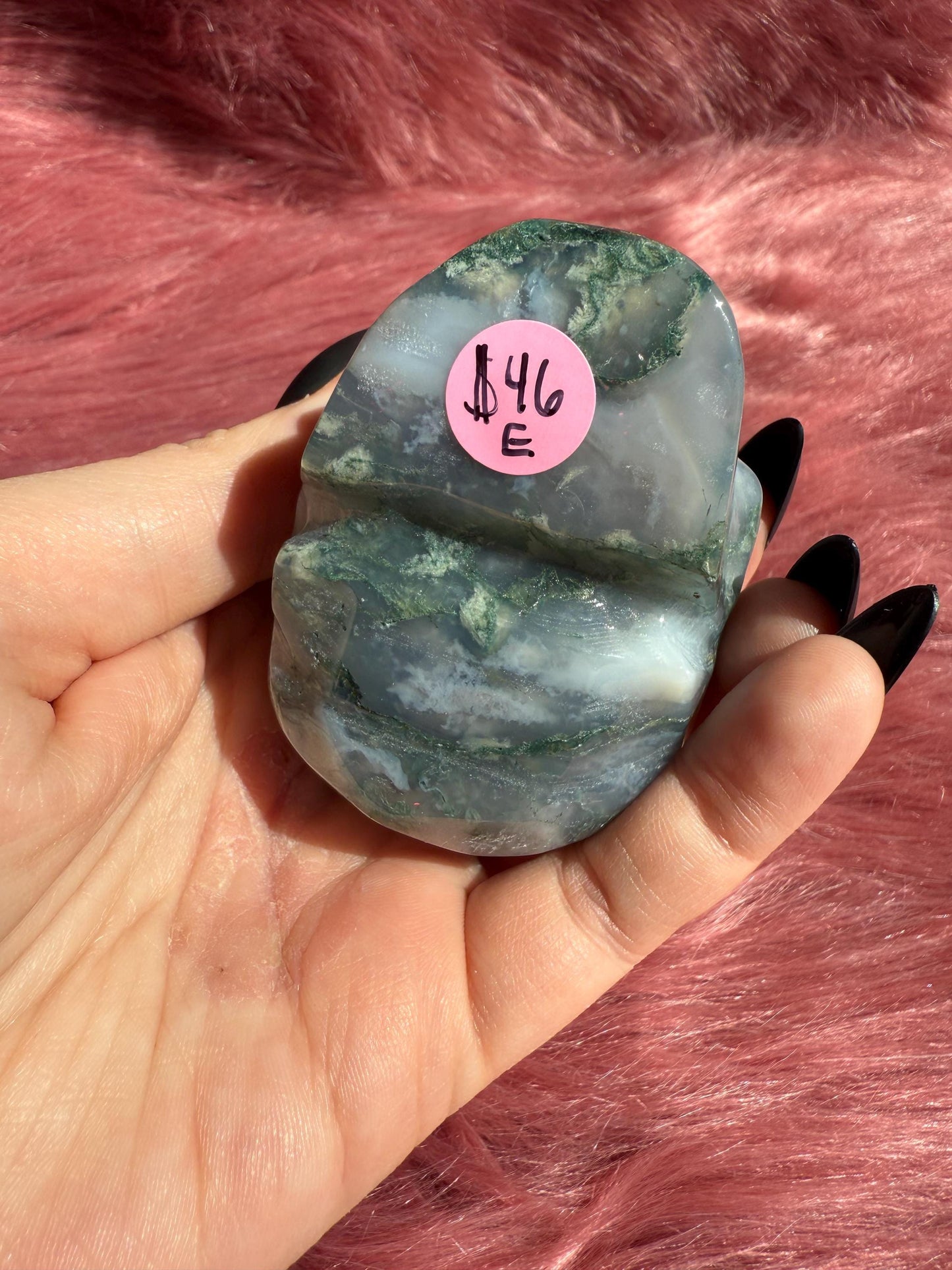 Stunning High Quality Moss Agate Skull E