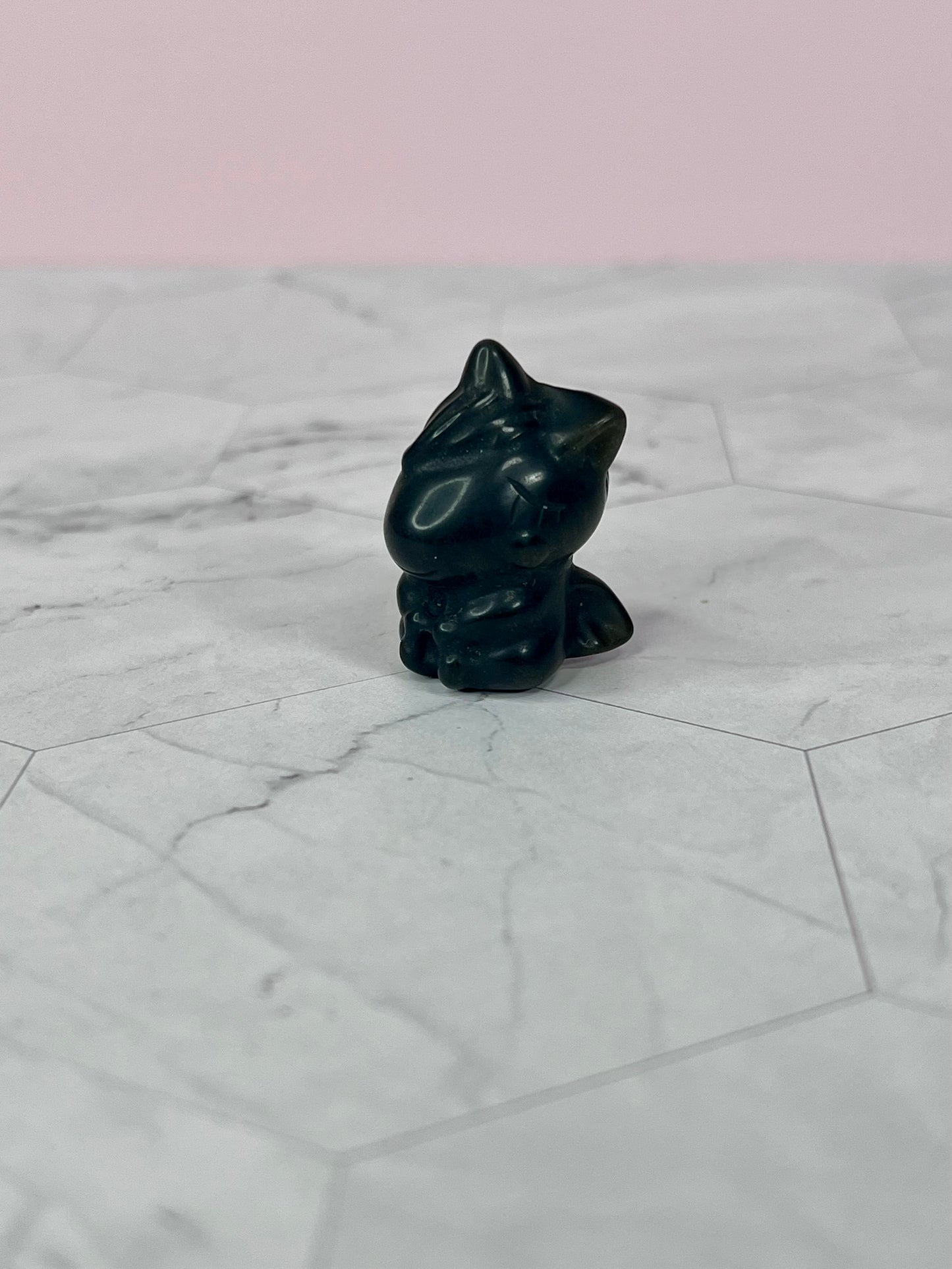 ONE (1) Stunning High Quality Small Goldensheen Obsidian Unicorn Carving
