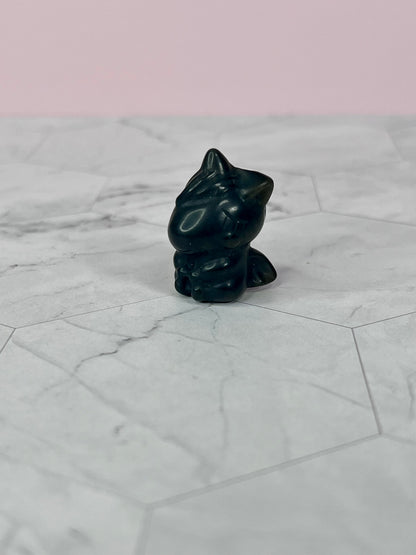 ONE (1) Stunning High Quality Small Goldensheen Obsidian Unicorn Carving