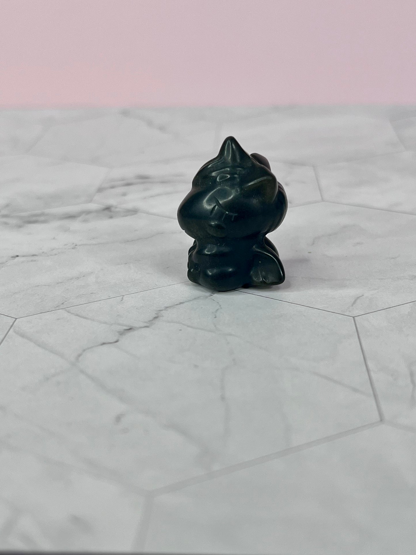ONE (1) Stunning High Quality Small Goldensheen Obsidian Unicorn Carving