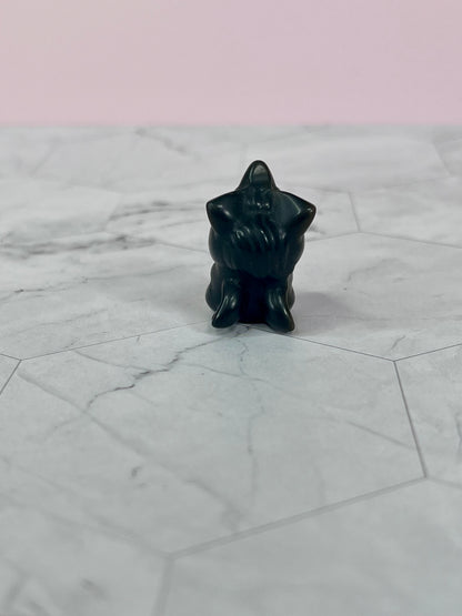 ONE (1) Stunning High Quality Small Goldensheen Obsidian Unicorn Carving