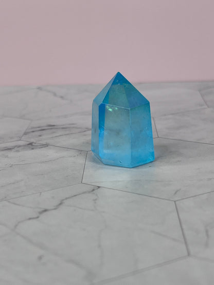 ONE (1) Stunning High Quality Aura Quartz Mini Tower