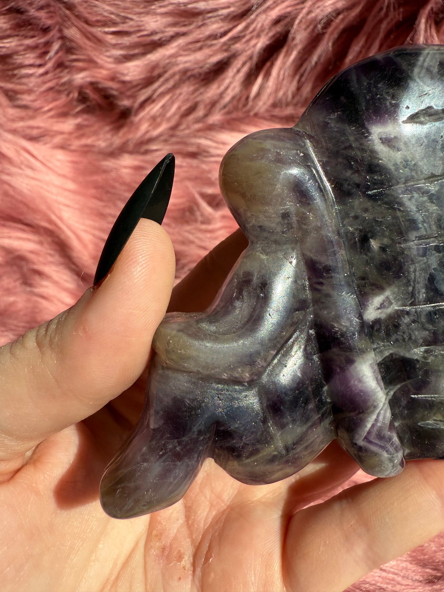 Stunning Large Dream Amethyst Fairy Crystal Carving