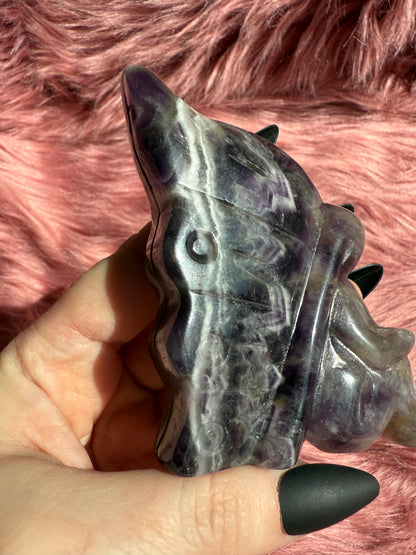 Stunning Large Dream Amethyst Fairy Crystal Carving