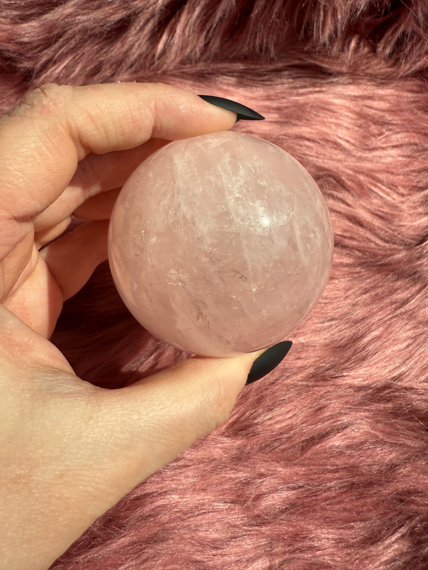 Stunning High Quality Flashy Rose Quartz Crystal Sphere