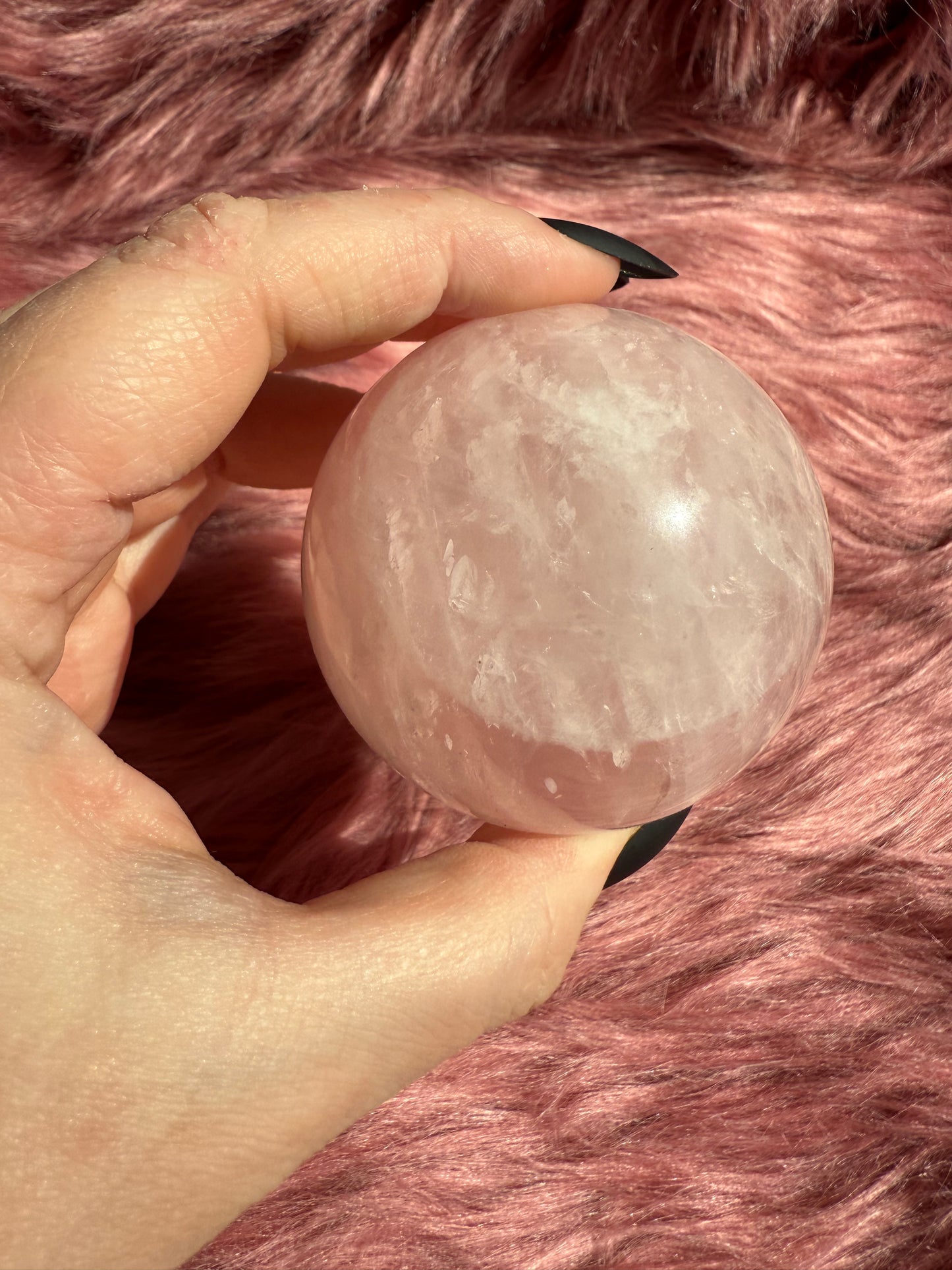 Stunning High Quality Flashy Rose Quartz Crystal Sphere