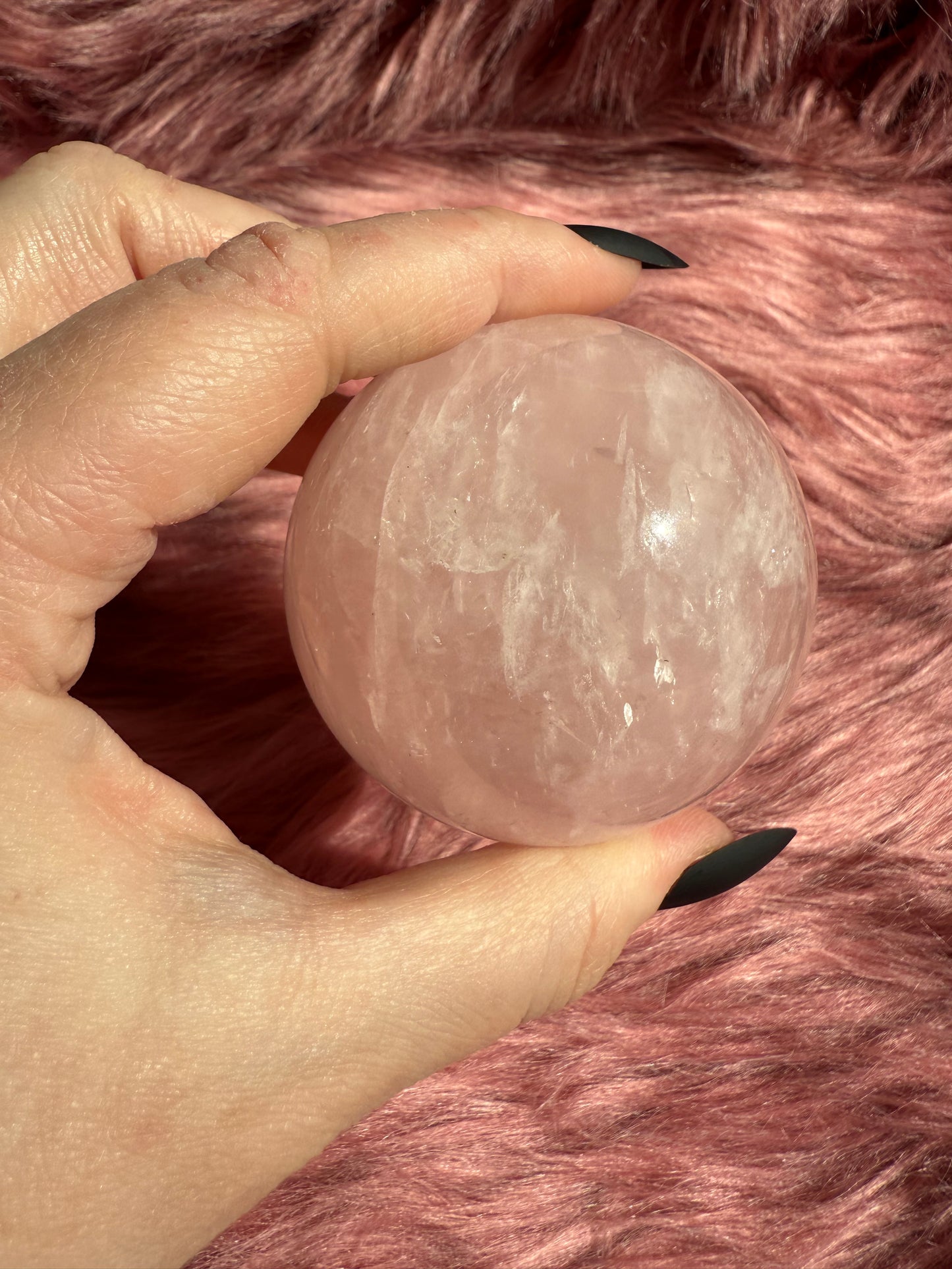 Stunning High Quality Flashy Rose Quartz Crystal Sphere