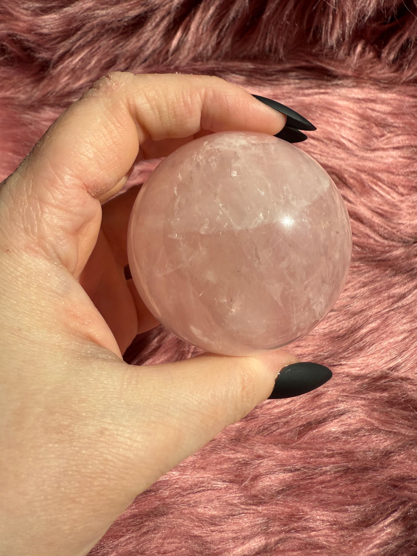 Stunning High Quality Flashy Rose Quartz Crystal Sphere
