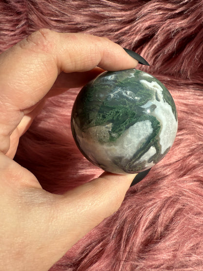 Stunning Moss Agate Crystal Sphere