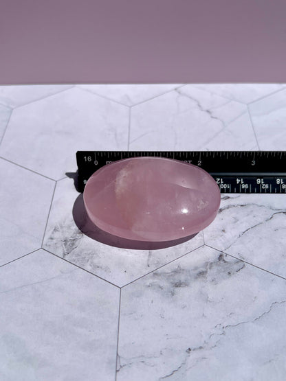 ONE (1) Stunning Flashy Rose Quartz Palmstone - Intuitively Selected