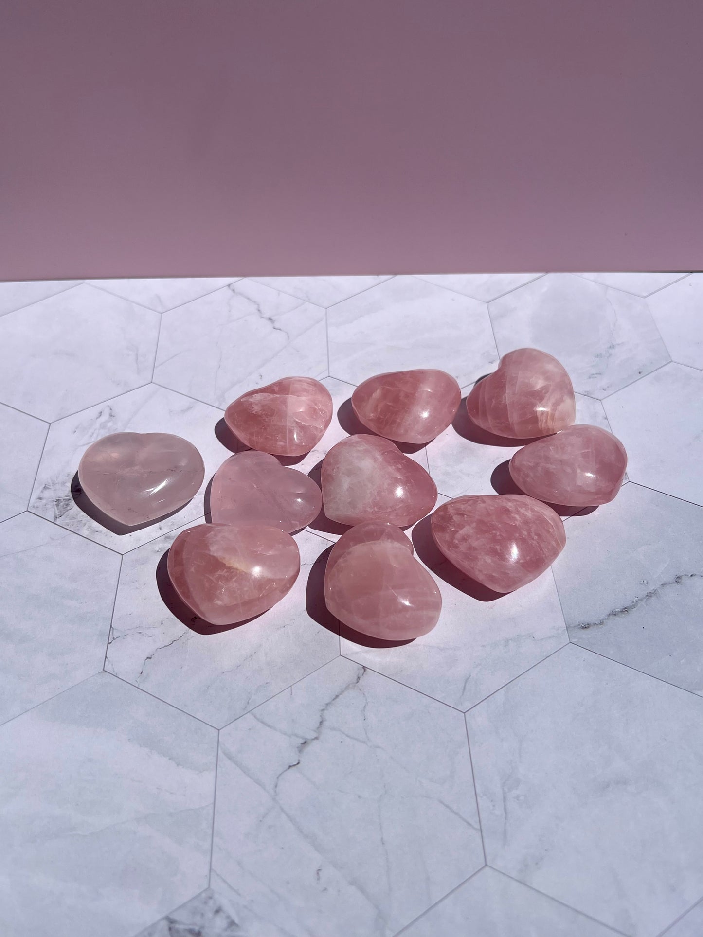 ONE (1) Stunning Flashy Small Rose Quartz Heart - Intuitively Selected