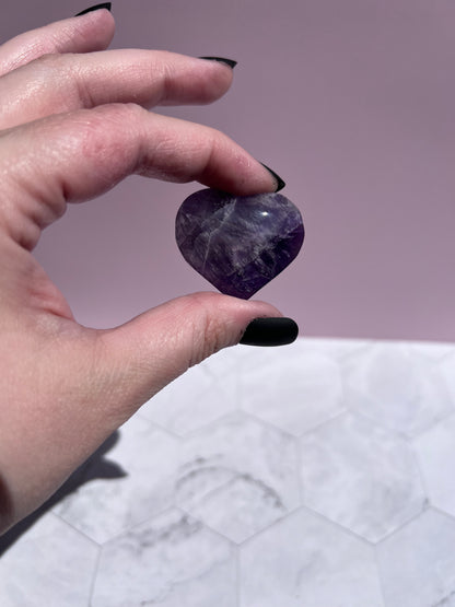 ONE (1) Stunning Small Amethyst Heart - Intuitively Selected