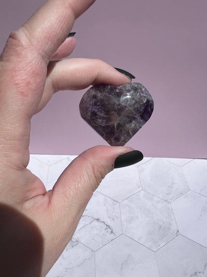 ONE (1) Stunning Small Amethyst Heart - Intuitively Selected