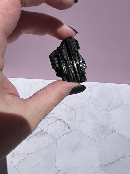 ONE (1) Stunning Raw Black Tourmaline Chunk - Intuitively Selected