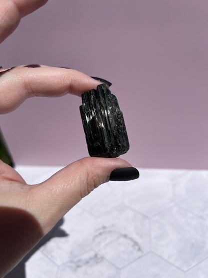 ONE (1) Stunning Raw Black Tourmaline Chunk - Intuitively Selected