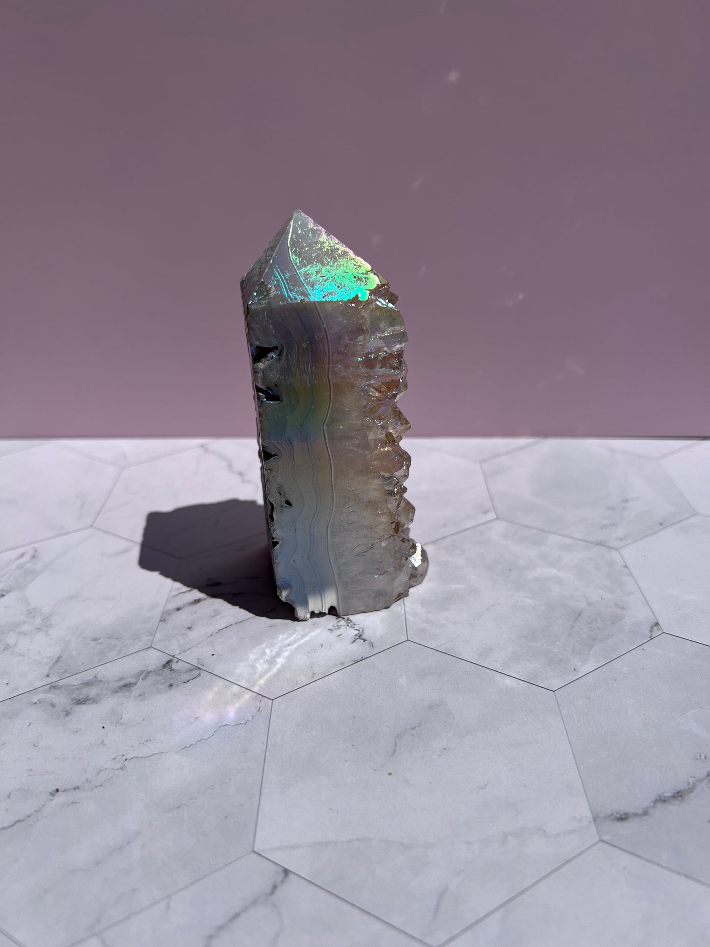 ONE (1) Stunning Aura Quartz Specimen - A