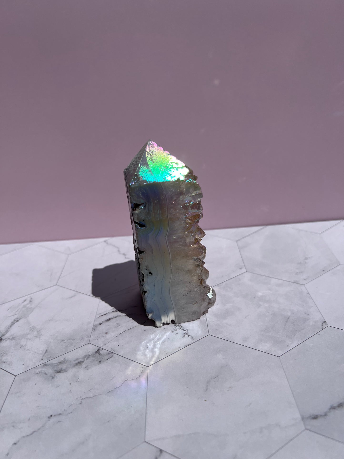 ONE (1) Stunning Aura Quartz Specimen - A