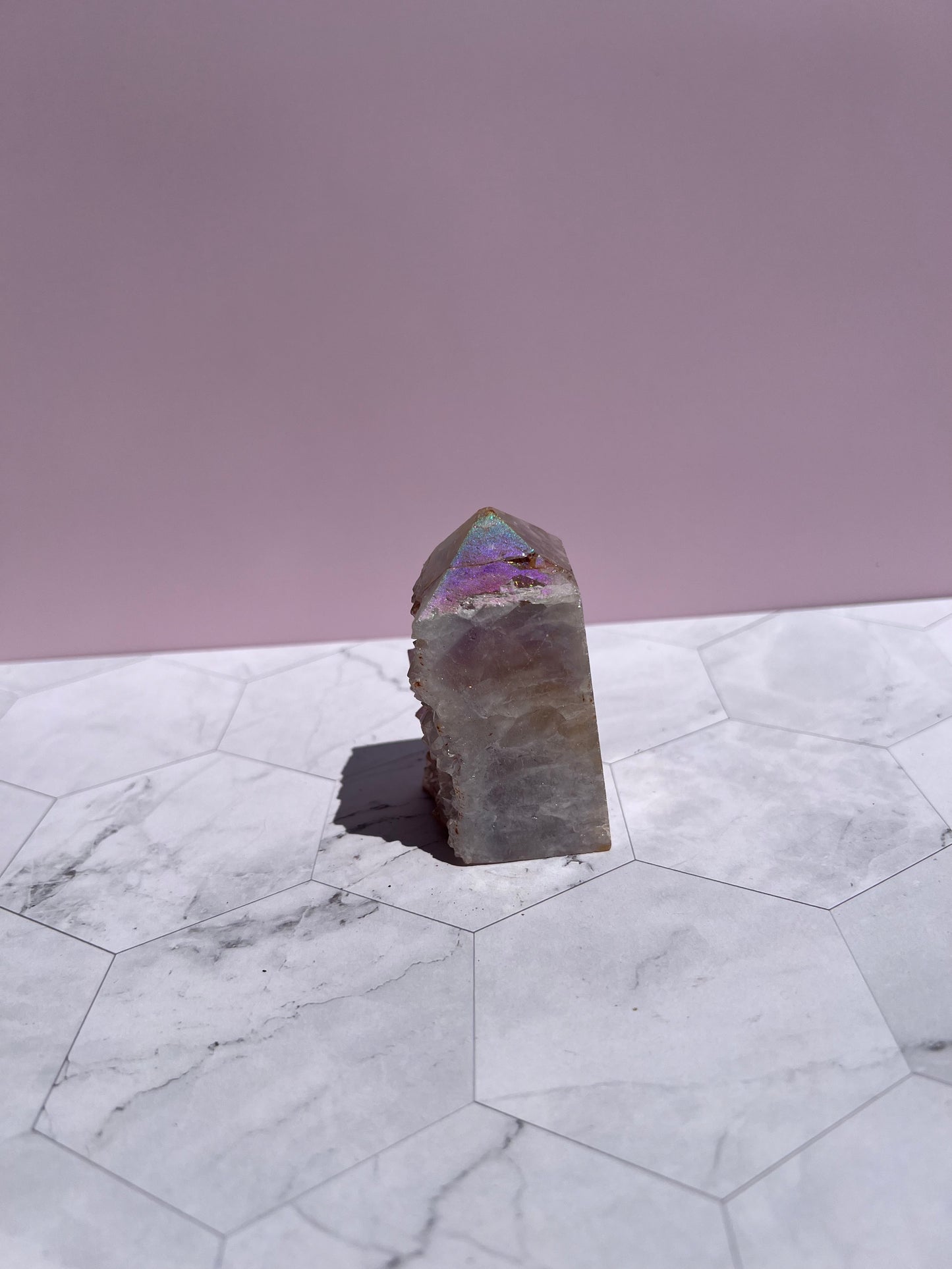 ONE (1) Stunning Aura Quartz Specimen - C