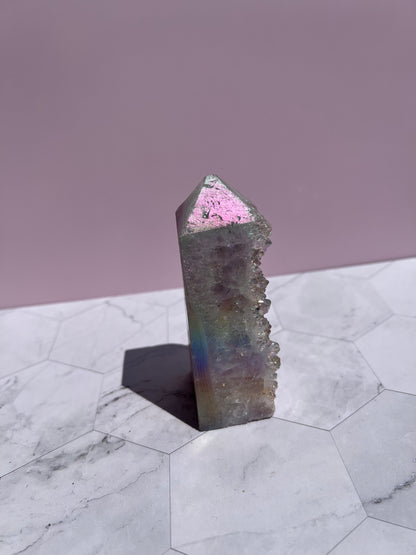 ONE (1) Stunning Aura Quartz Specimen - D