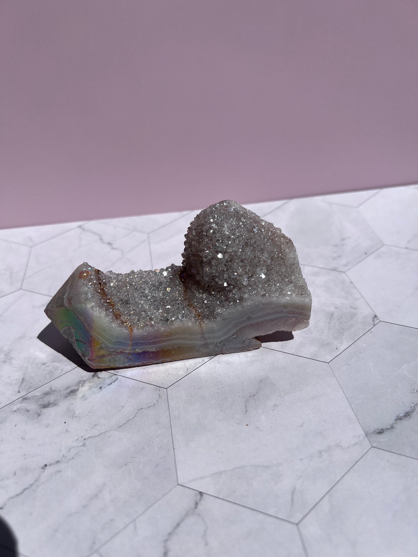 ONE (1) Stunning Aura Quartz Specimen - E