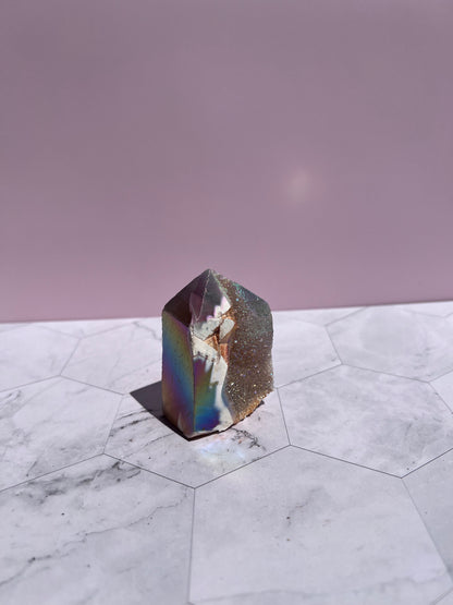 ONE (1) Stunning Aura Quartz Specimen - G