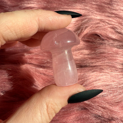 Stunning High Quality Small Rose Quartz Mushroom - A