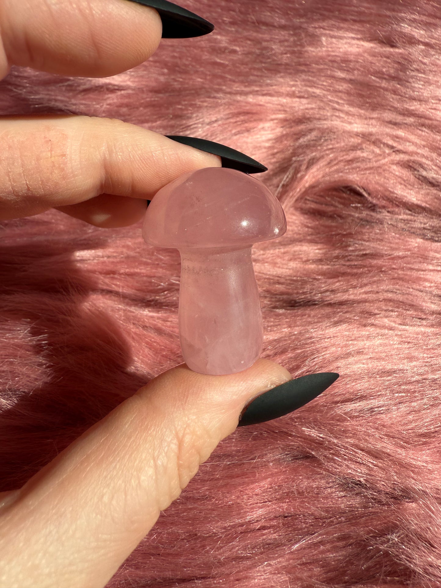 Stunning High Quality Small Rose Quartz Mushroom - A