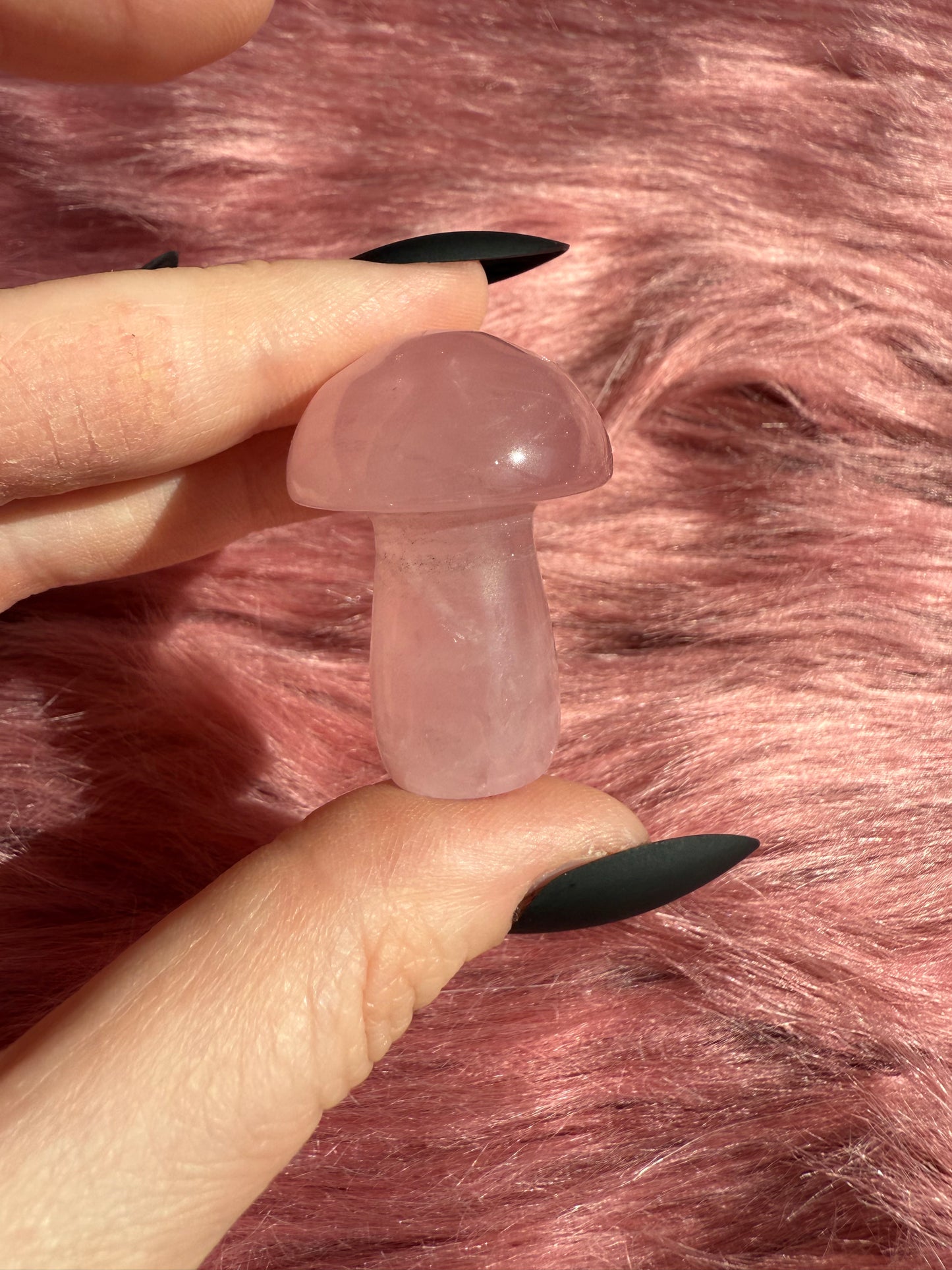 Stunning High Quality Small Rose Quartz Mushroom - A