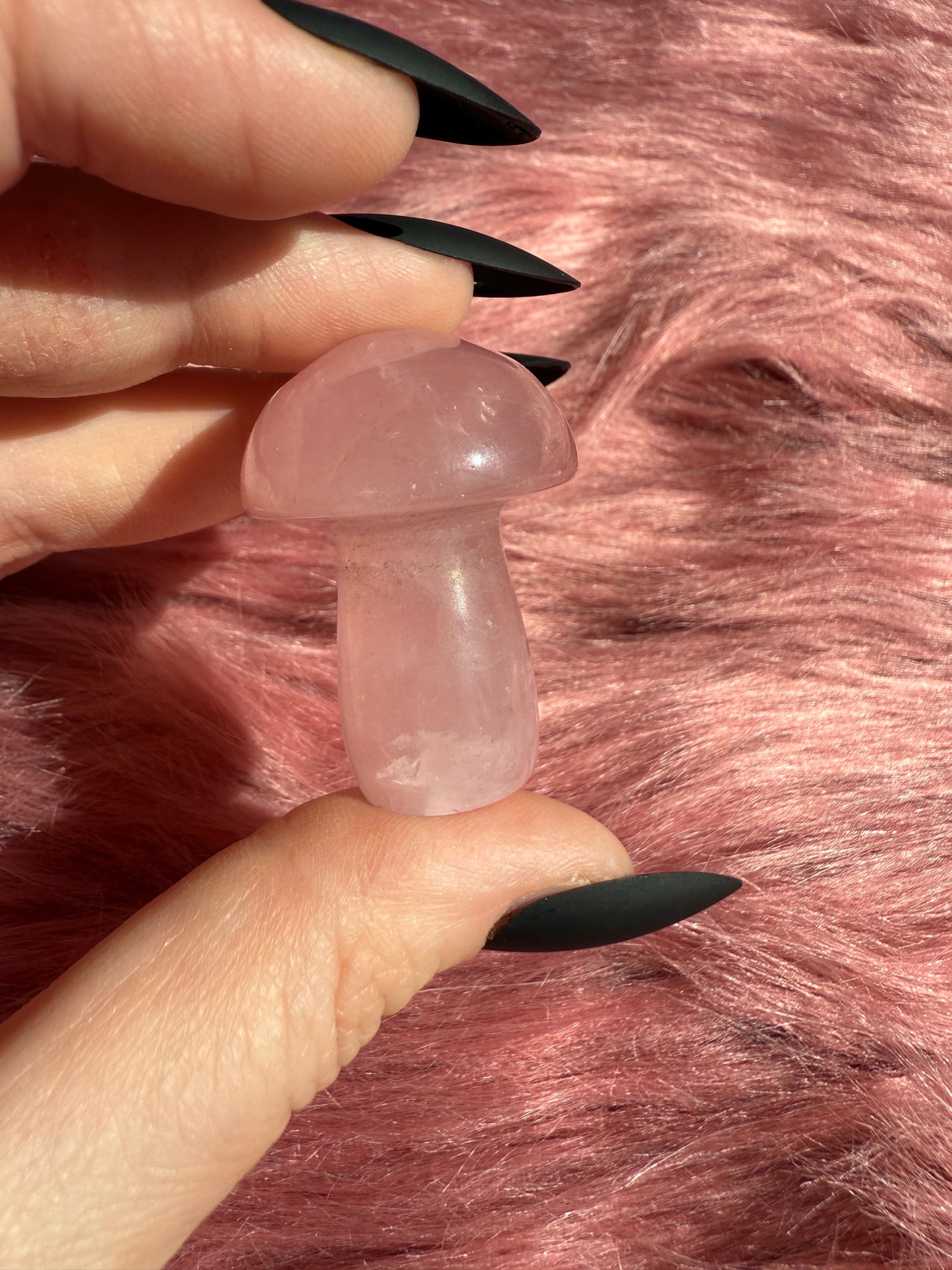 Stunning High Quality Small Rose Quartz Mushroom - A