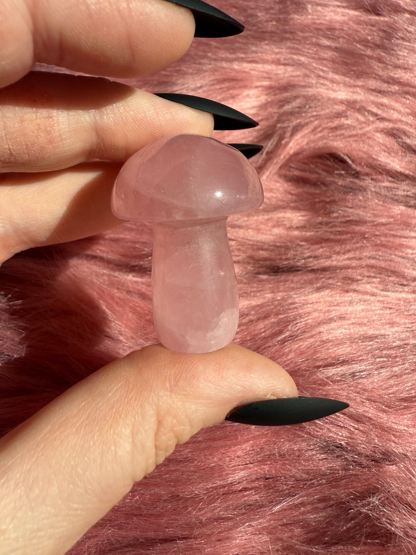 Stunning High Quality Small Rose Quartz Mushroom - A