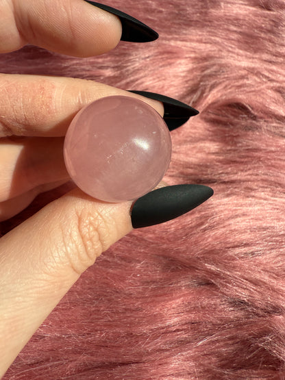 Stunning High Quality Small Rose Quartz Mushroom - A