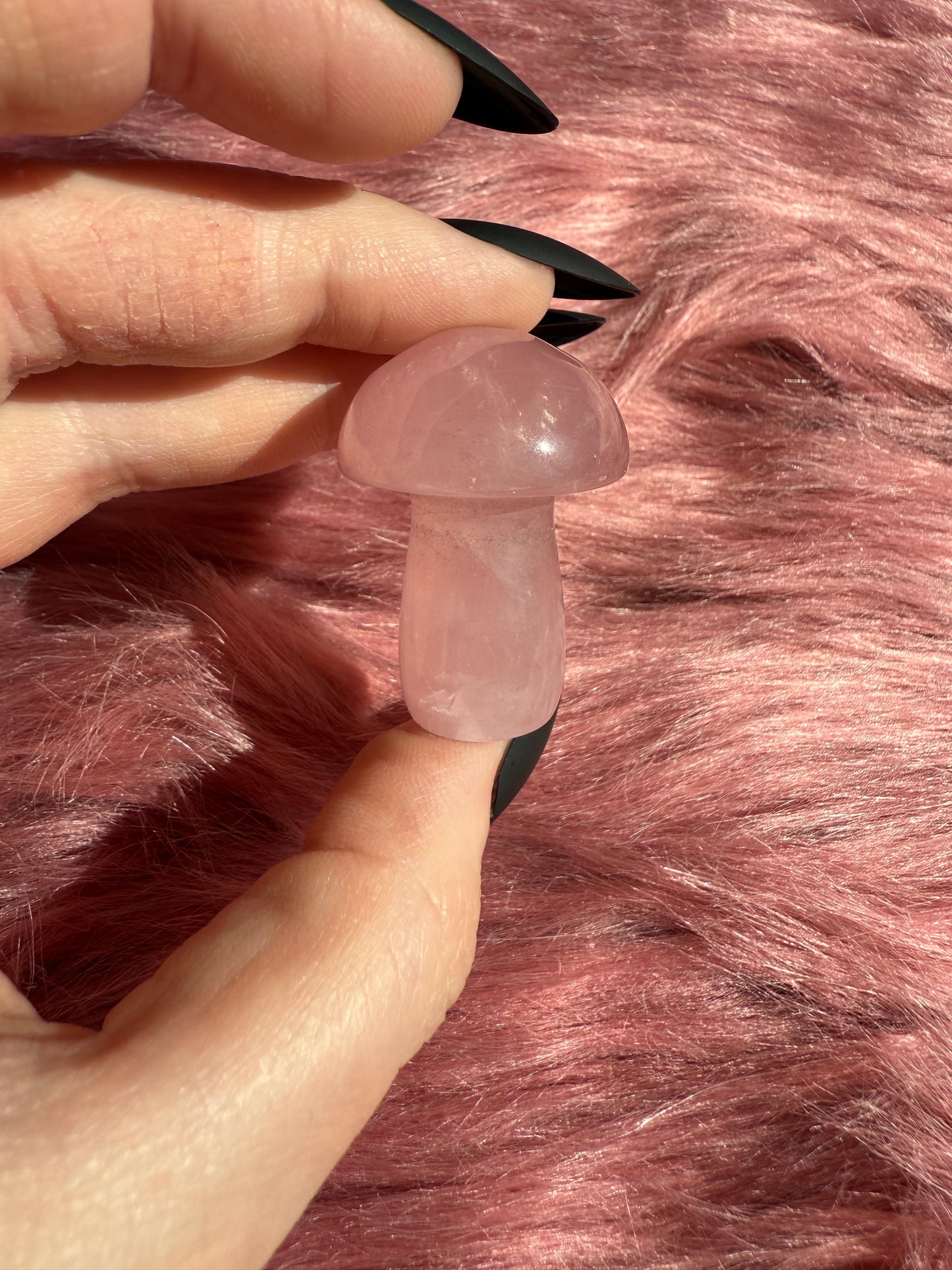 Stunning High Quality Small Rose Quartz Mushroom - A