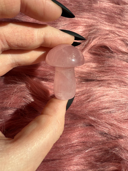 Stunning High Quality Small Rose Quartz Mushroom - A