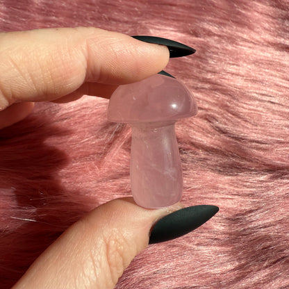 Stunning High Quality Small Rose Quartz Mushroom - B