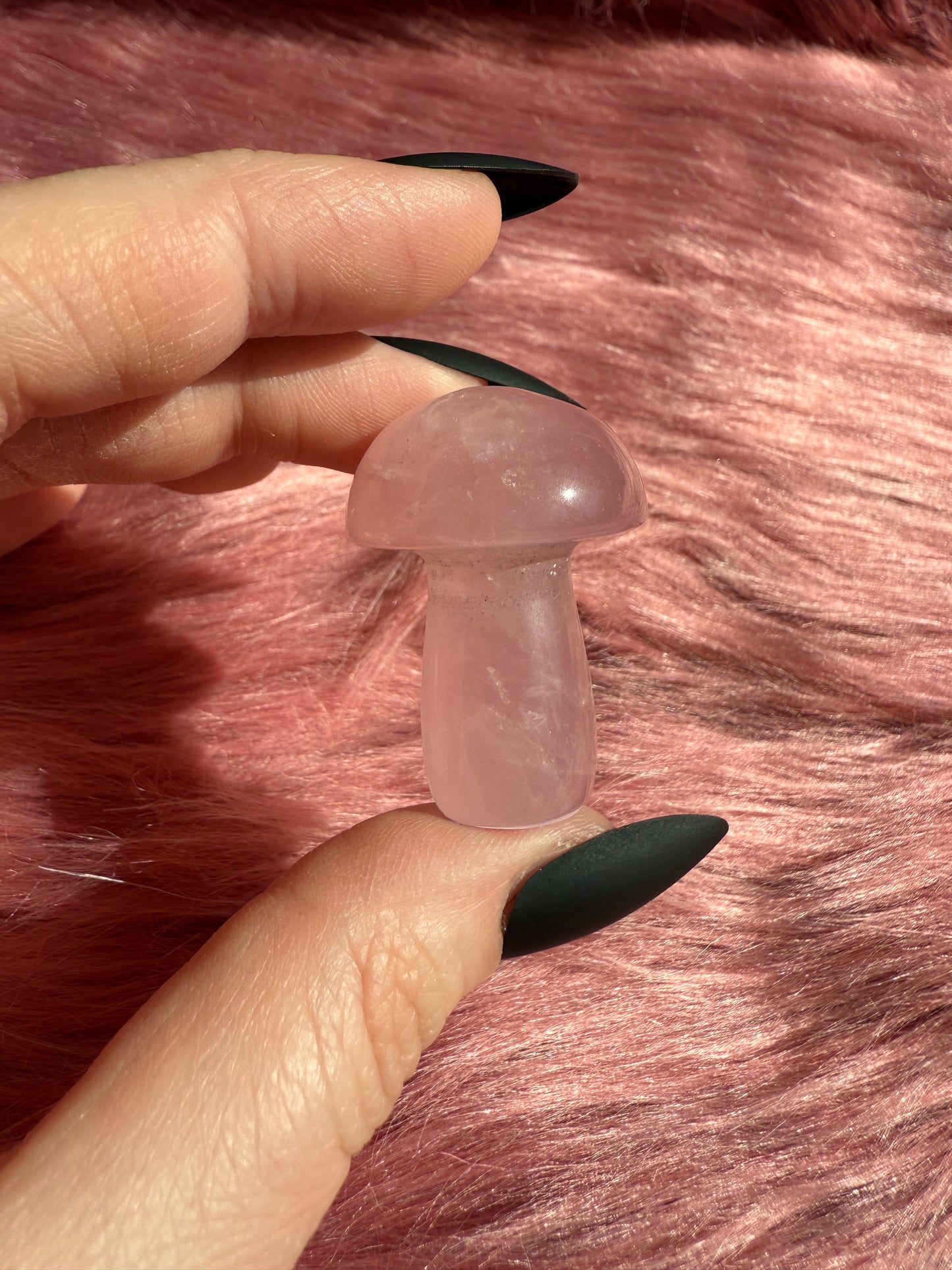 Stunning High Quality Small Rose Quartz Mushroom - B