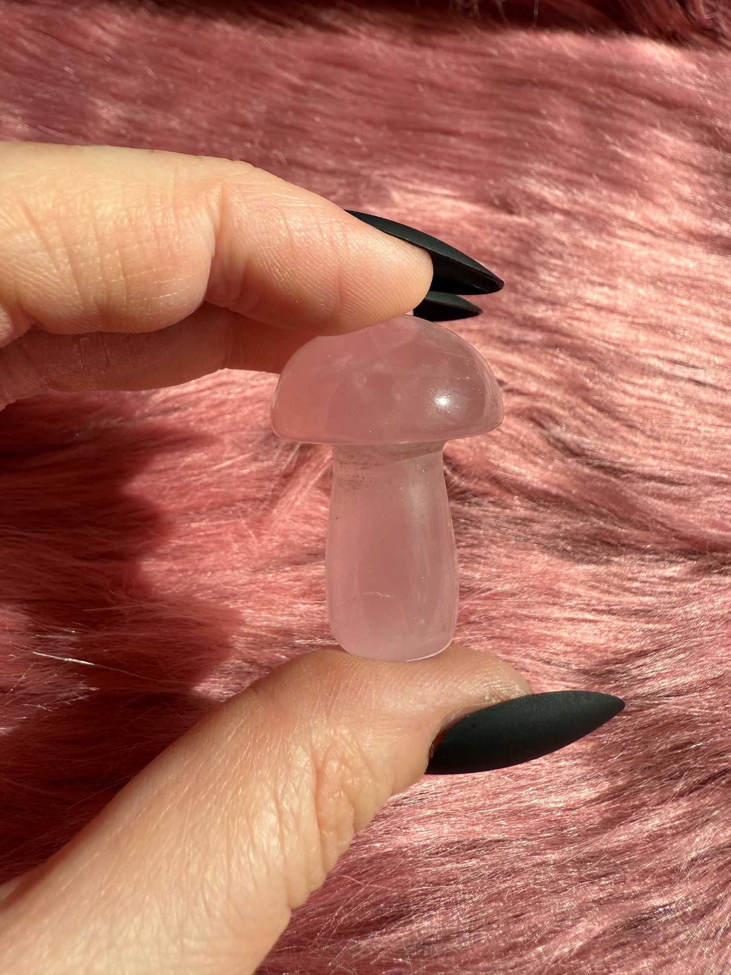 Stunning High Quality Small Rose Quartz Mushroom - B