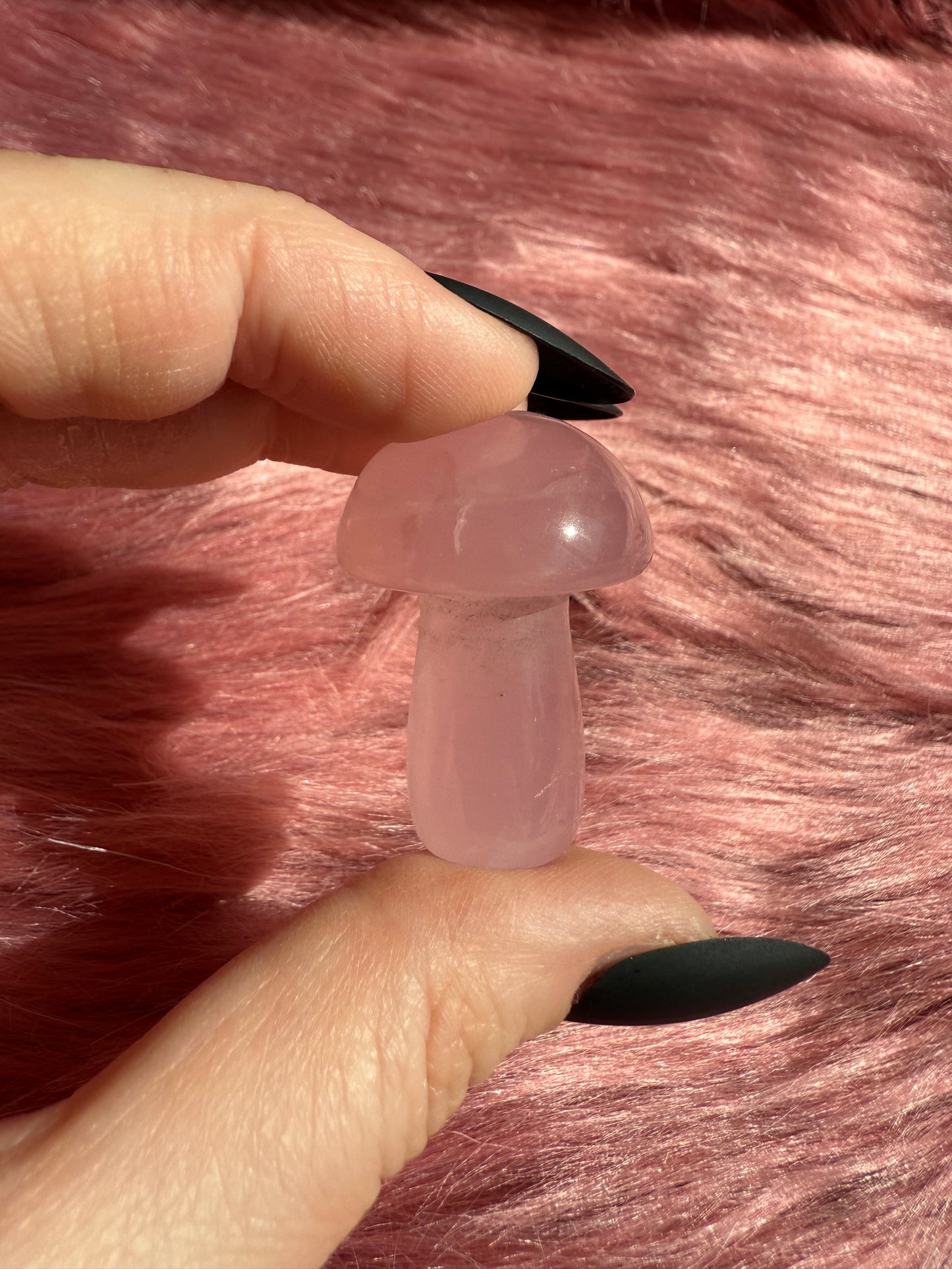 Stunning High Quality Small Rose Quartz Mushroom - B