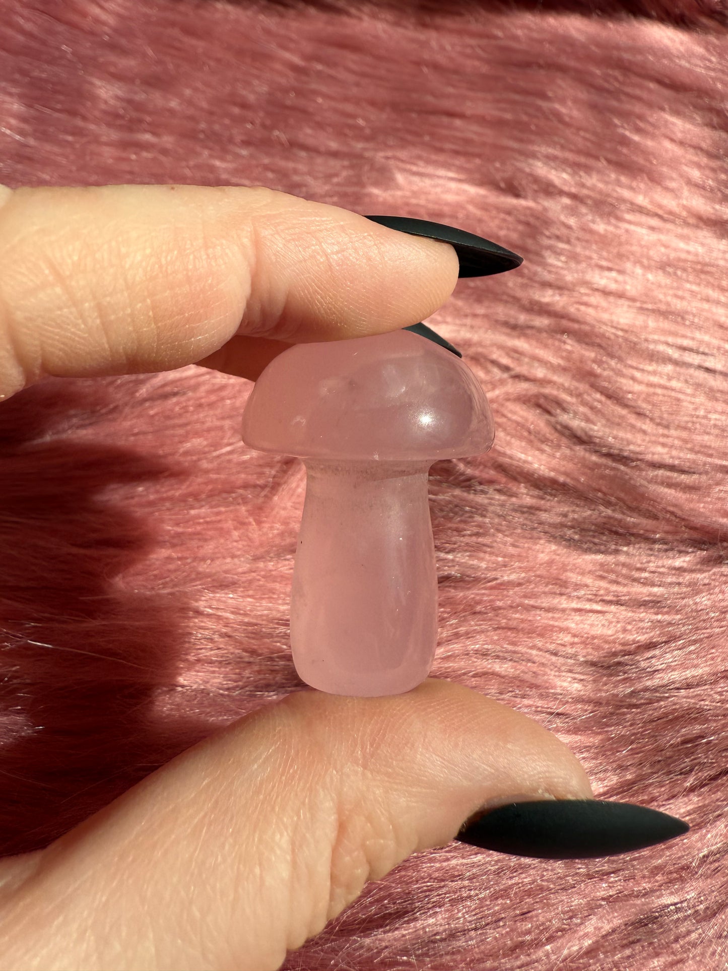 Stunning High Quality Small Rose Quartz Mushroom - B
