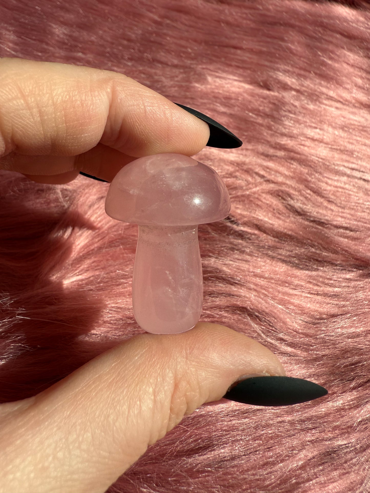 Stunning High Quality Small Rose Quartz Mushroom - B
