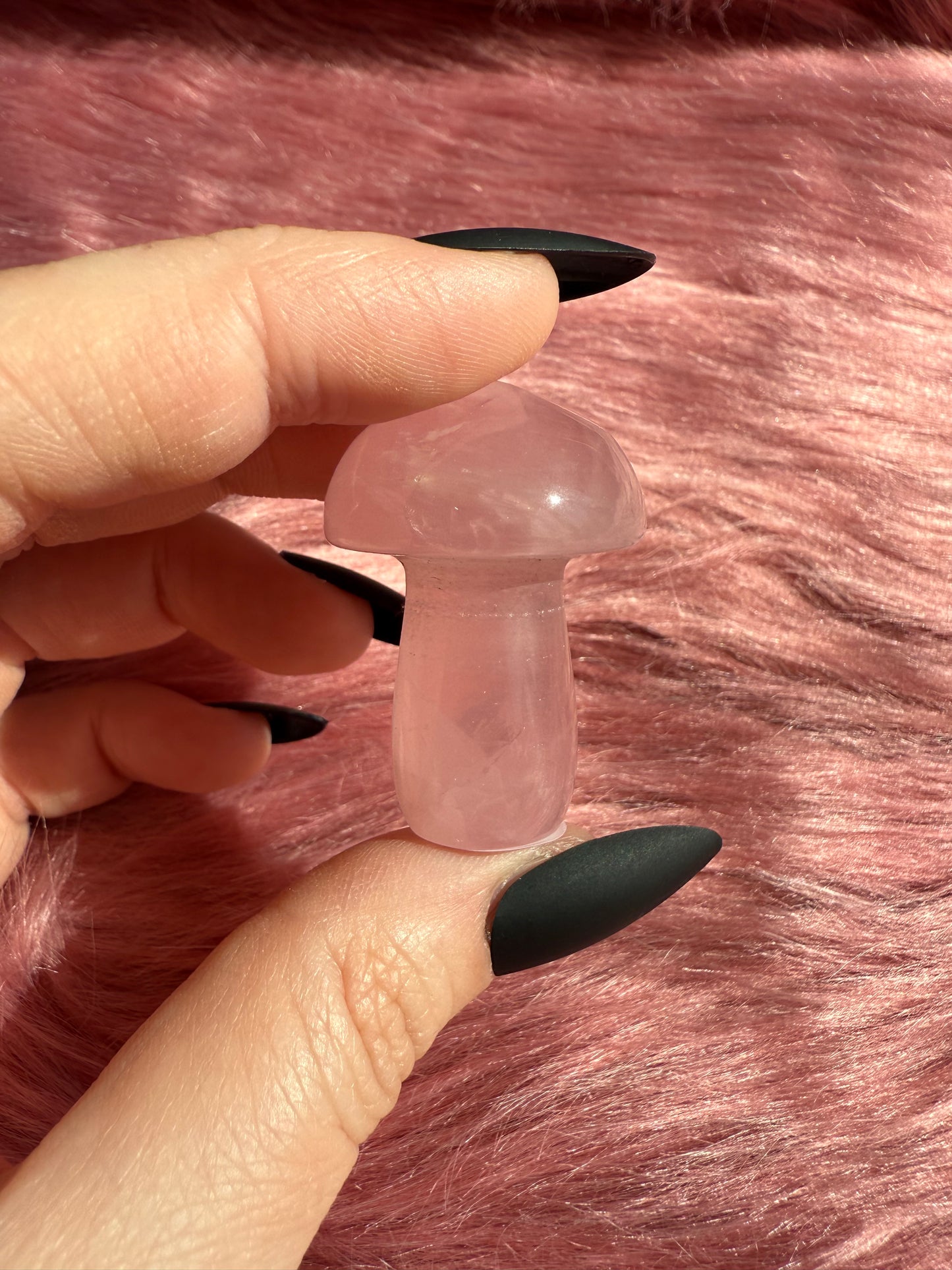 Stunning High Quality Small Rose Quartz Mushroom - C