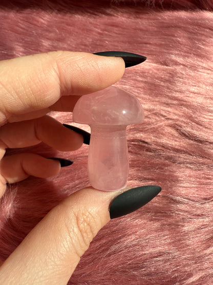 Stunning High Quality Small Rose Quartz Mushroom - C