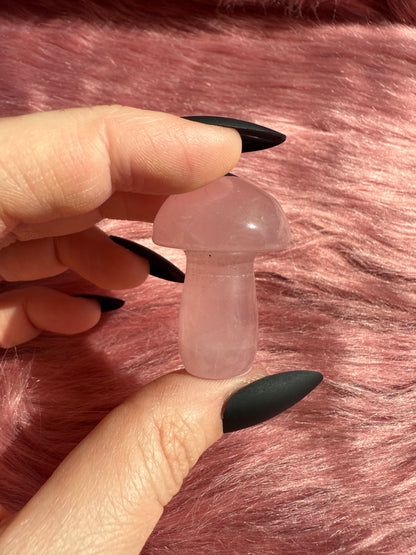 Stunning High Quality Small Rose Quartz Mushroom - C
