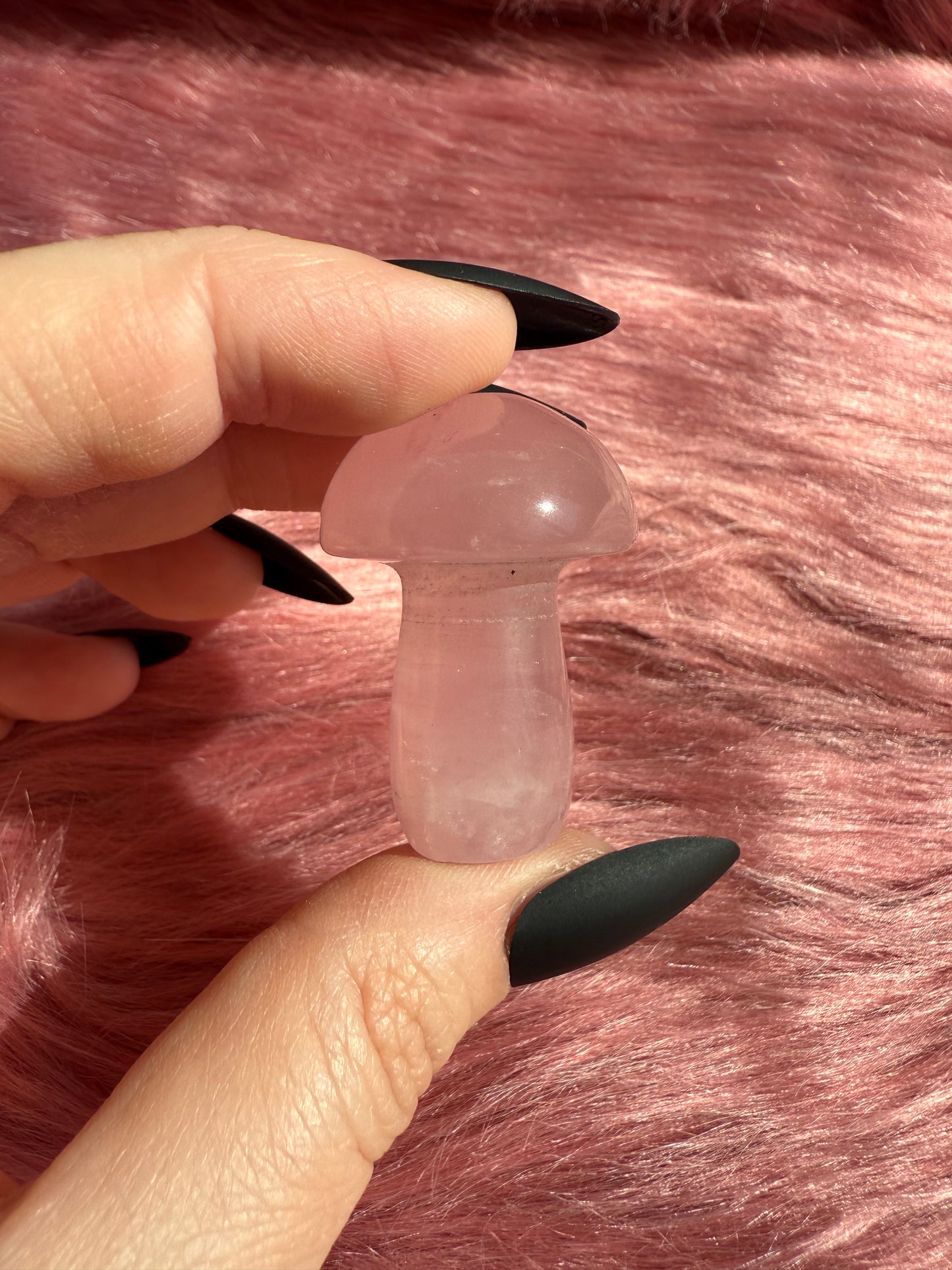 Stunning High Quality Small Rose Quartz Mushroom - C