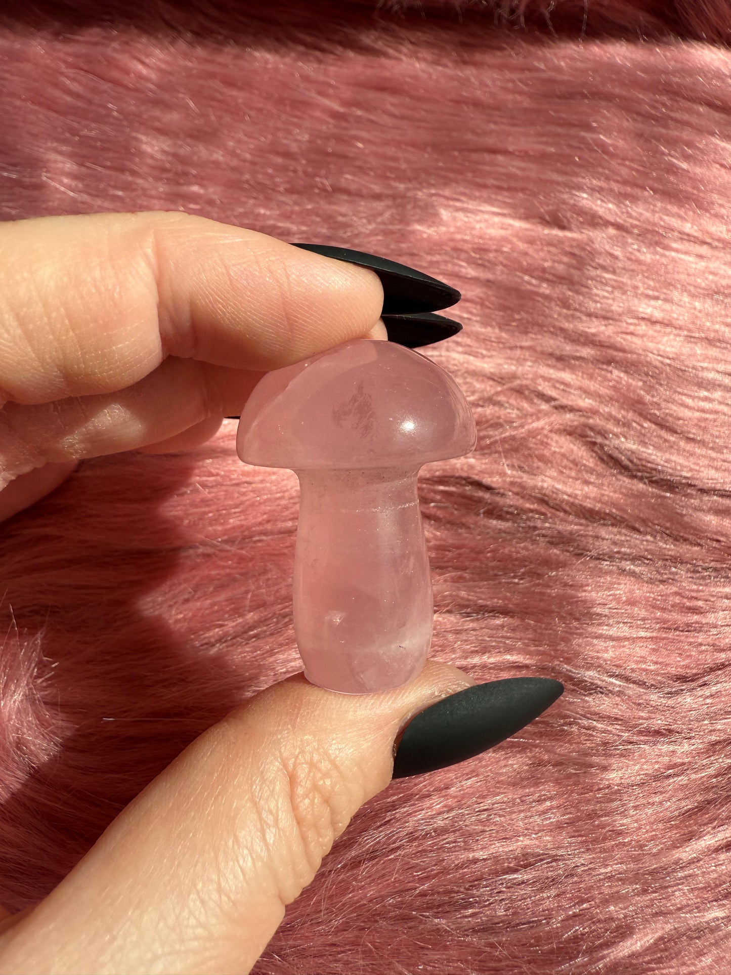 Stunning High Quality Small Rose Quartz Mushroom - C