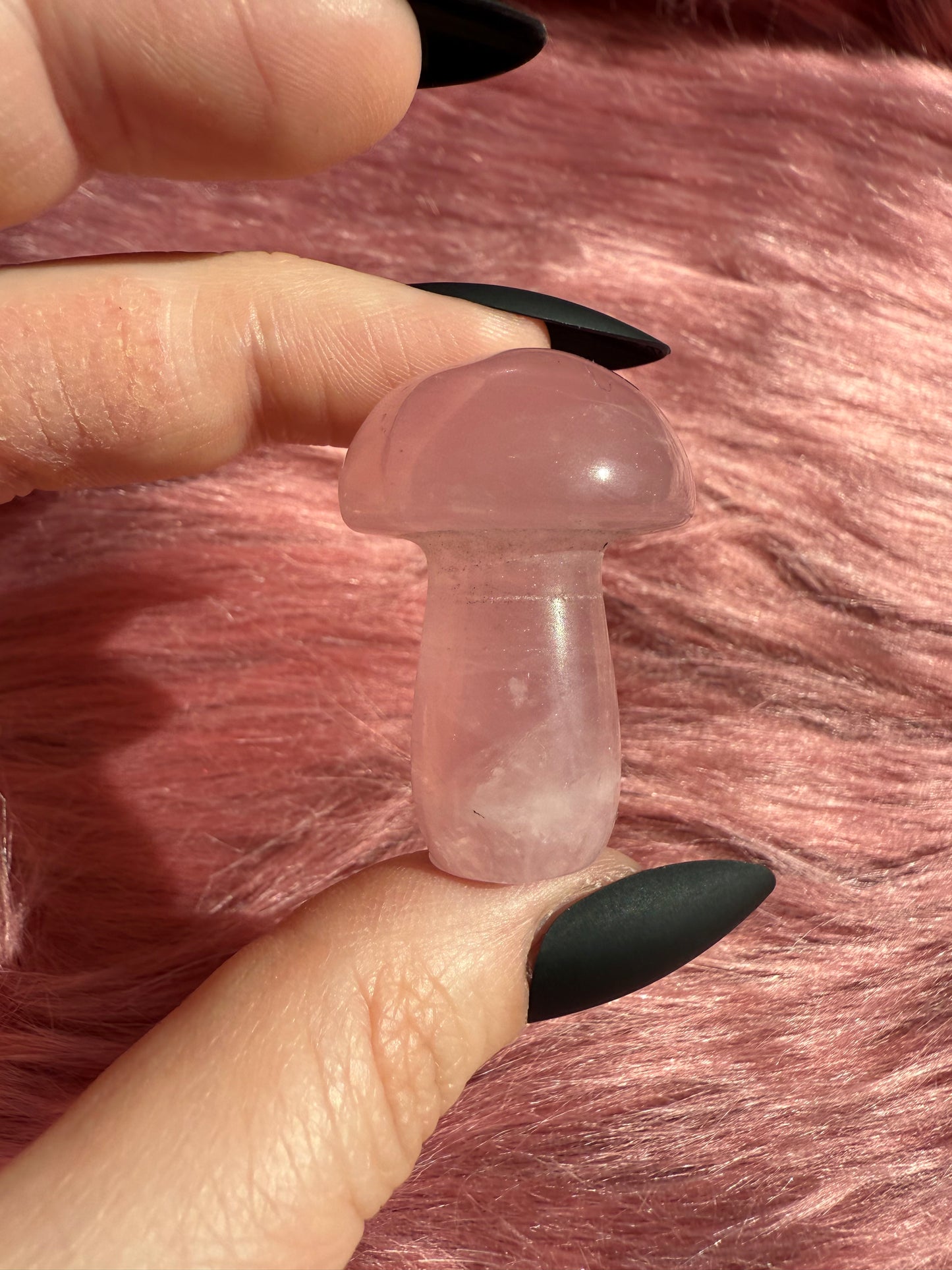Stunning High Quality Small Rose Quartz Mushroom - C