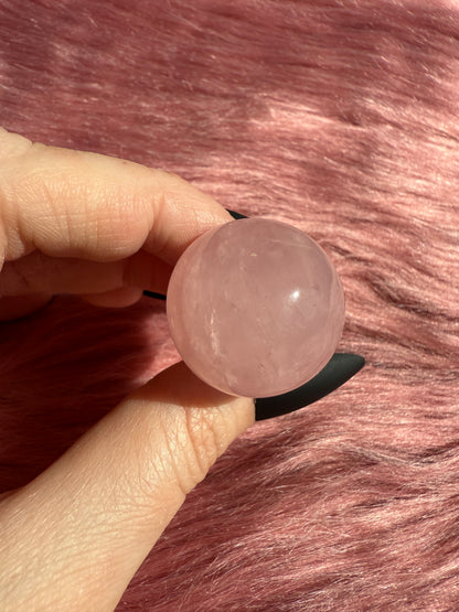 Stunning High Quality Small Rose Quartz Mushroom - D